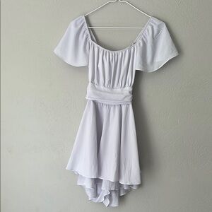 White open tie back ROMPER